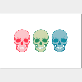 RGB Skulls Posters and Art